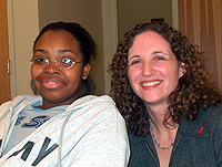 oriGENal voice girl advisory board member Michelle Hill and public policy coordinator for Austin's Chamber of Commerce Sandy Hentges