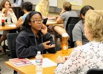 Kayla at a speed mentoring session in June 2015